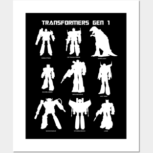 Transformers - GEN 1- silhouettes Posters and Art